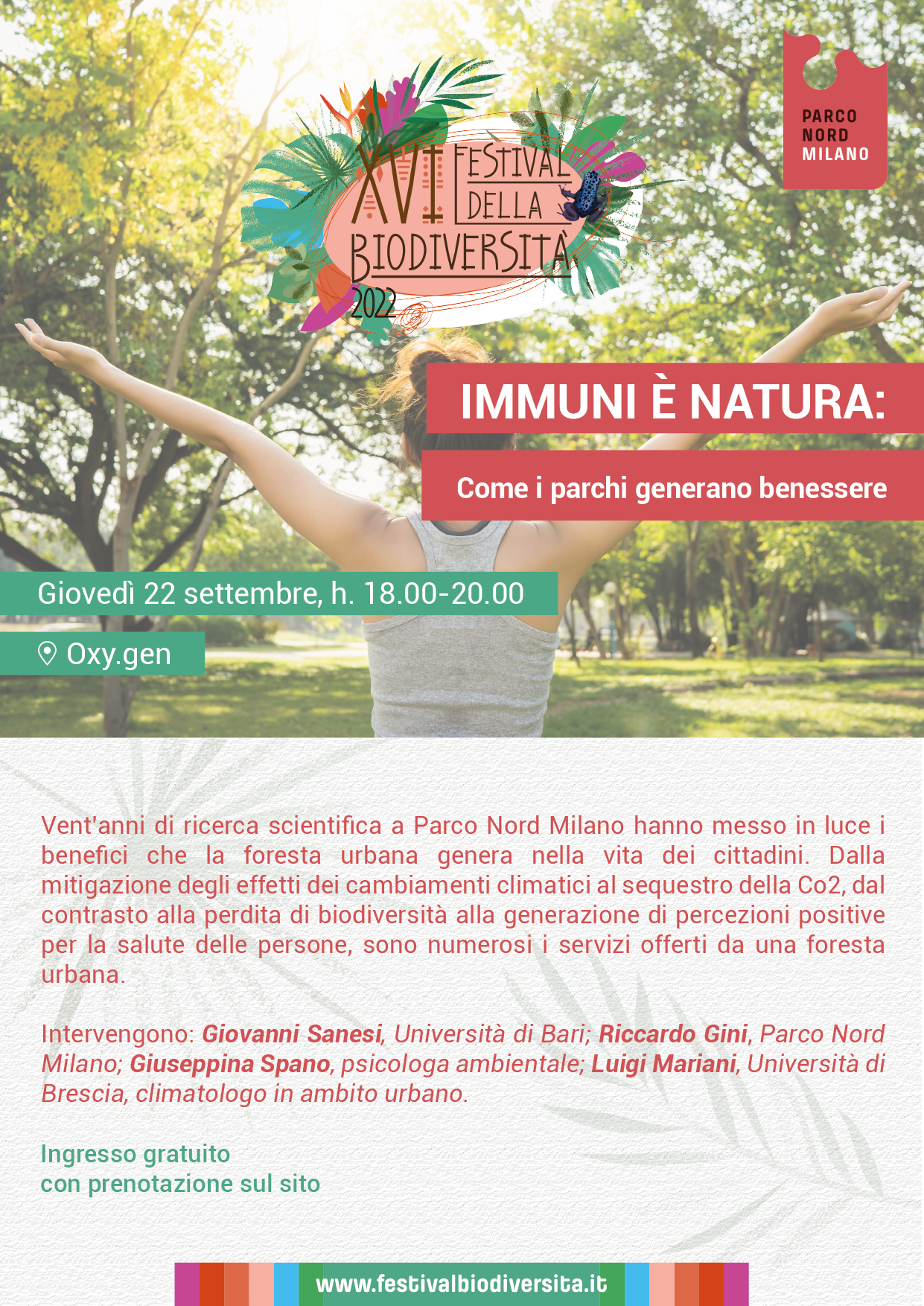 IMMUNI È NATURA: come i parchi generano benessere