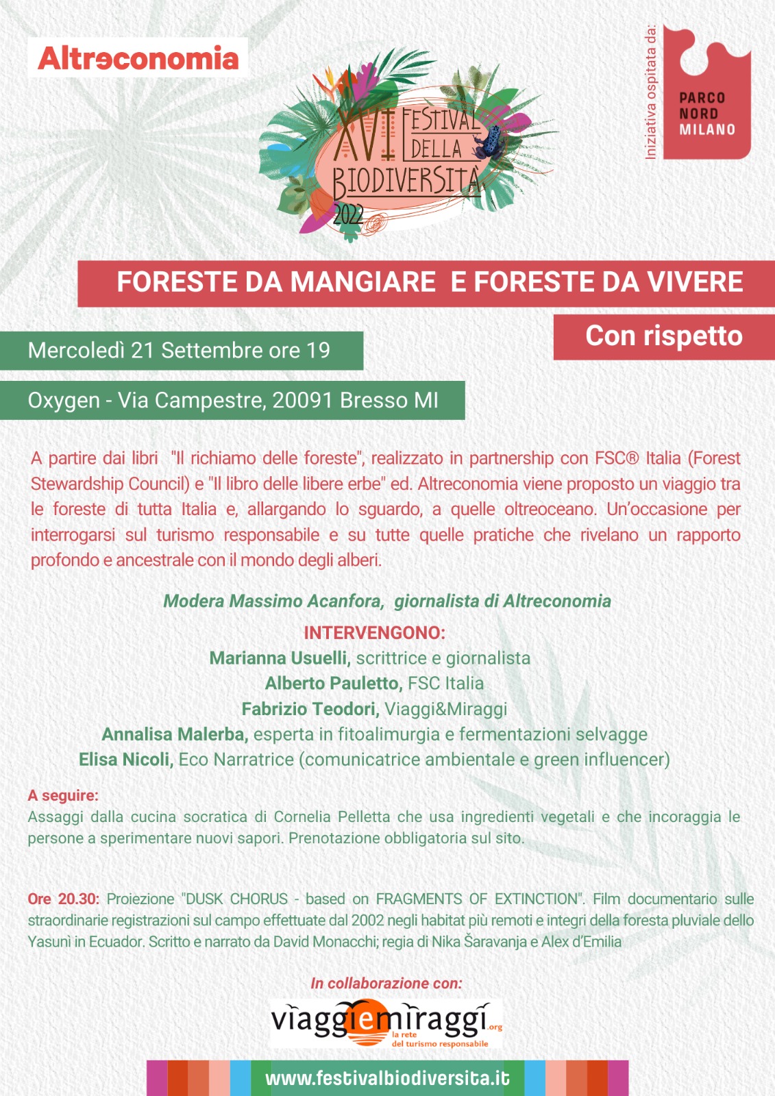 FORESTE DA MANGIARE E FORESTE DA VIVERE (con rispetto)
